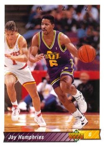 #340 Jay Humphries - Utah Jazz - 1992-93 Upper Deck Basketball