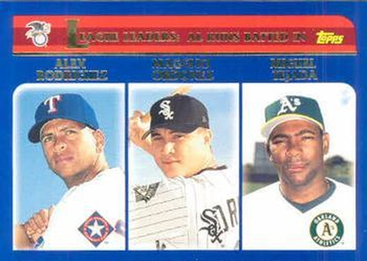 #340 American League Runs Batted In Leaders - Texas Rangers / Chicago White Sox / Oakland Athletics - 2003 Topps Baseball