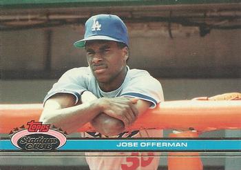#340 Jose Offerman - Los Angeles Dodgers - 1991 Stadium Club Baseball