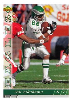 #340 Vai Sikahema - Philadelphia Eagles - 1993 Upper Deck Football