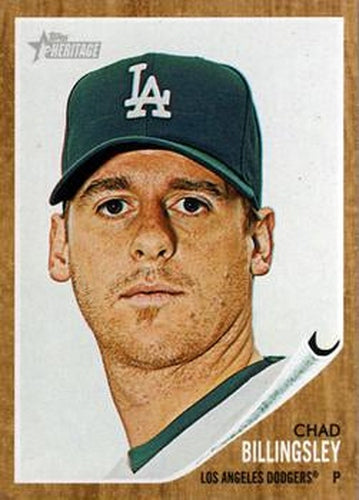 #340 Chad Billingsley - Los Angeles Dodgers - 2011 Topps Heritage Baseball