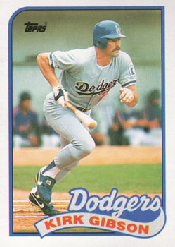 #340 Kirk Gibson - Los Angeles Dodgers - 1989 Topps Baseball