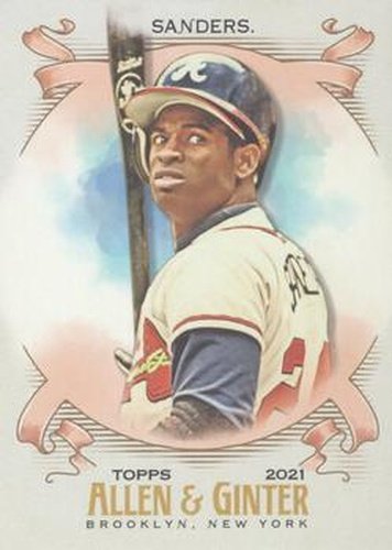 #340 Deion Sanders - Atlanta Braves - 2021 Topps Allen & Ginter Baseball