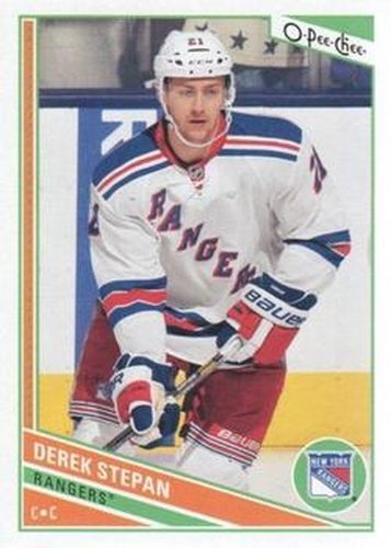 #340 Derek Stepan - New York Rangers - 2013-14 O-Pee-Chee Hockey