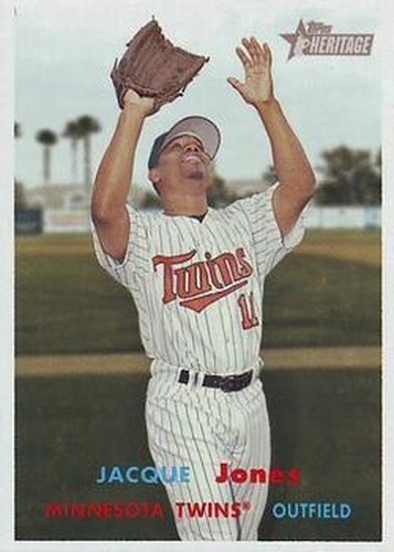 #340 Jacque Jones - Minnesota Twins - 2006 Topps Heritage Baseball