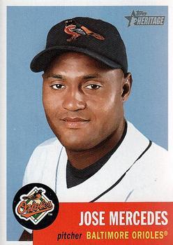 #340 Jose Mercedes - Baltimore Orioles - 2002 Topps Heritage Baseball