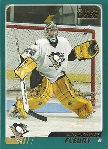 #340 Marc-Andre Fleury - Pittsburgh Penguins - 2003-04 O-Pee-Chee Hockey