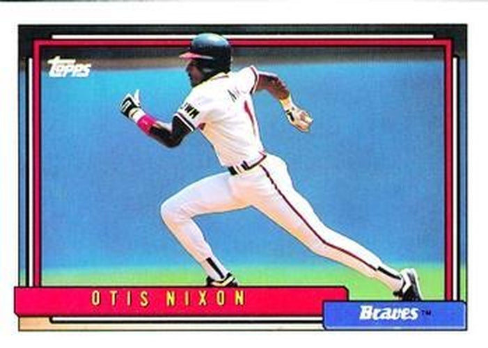 #340 Otis Nixon - Atlanta Braves - 1992 Topps Baseball