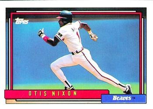 #340 Otis Nixon - Atlanta Braves - 1992 Topps Baseball