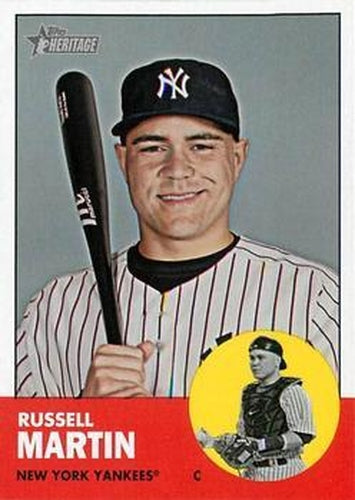 #340 Russell Martin - New York Yankees - 2012 Topps Heritage Baseball