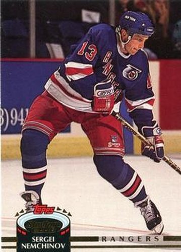 #340 Sergei Nemchinov - New York Rangers - 1992-93 Stadium Club Hockey
