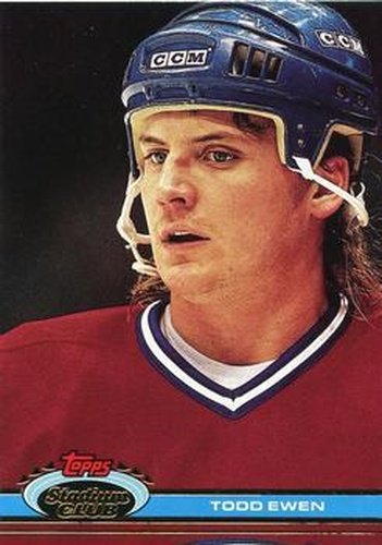 #340 Todd Ewen - Montreal Canadiens - 1991-92 Stadium Club Hockey