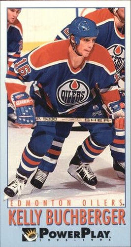 #340 Kelly Buchberger - Edmonton Oilers - 1993-94 Fleer PowerPlay Hockey