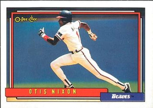 #340 Otis Nixon - Atlanta Braves - 1992 O-Pee-Chee Baseball