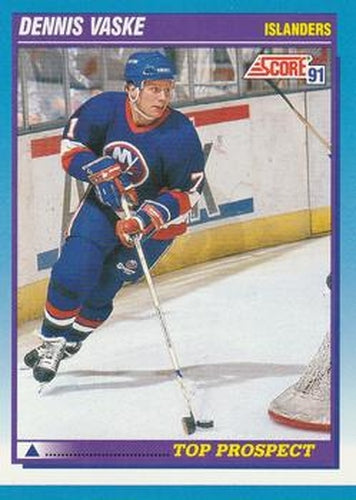 #340 Dennis Vaske - New York Islanders - 1991-92 Score Canadian Bilingual Hockey