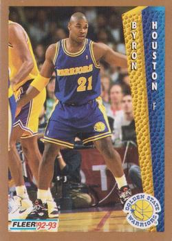 #340 Byron Houston - Golden State Warriors - 1992-93 Fleer Basketball