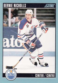 #340 Bernie Nicholls - Edmonton Oilers - 1992-93 Score Canadian Hockey