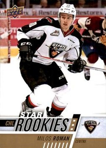 #340 Milos Roman - Vancouver Giants - 2017-18 Upper Deck CHL Hockey