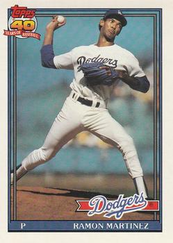 #340 Ramon Martinez - Los Angeles Dodgers - 1991 O-Pee-Chee Baseball