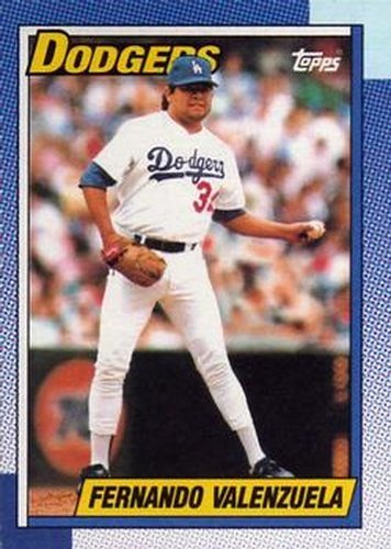 #340 Fernando Valenzuela - Los Angeles Dodgers - 1990 Topps Baseball