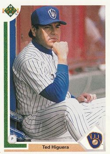 #341 Ted Higuera - Milwaukee Brewers - 1991 Upper Deck Baseball
