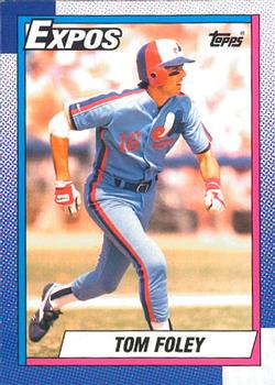 #341 Tom Foley - Montreal Expos - 1990 O-Pee-Chee Baseball