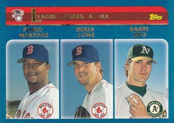 #341 American League ERA Leaders - Boston Red Sox / Boston Red Sox / Oakland Athletics - 2003 Topps Baseball