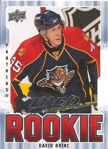 #341 David Brine - Florida Panthers - 2008-09 Upper Deck MVP Hockey