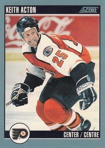 #341 Keith Acton - Philadelphia Flyers - 1992-93 Score Canadian Hockey