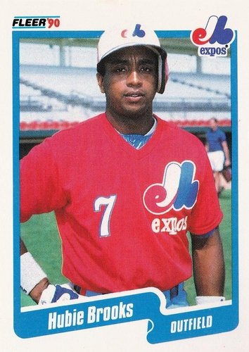 #341 Hubie Brooks - Montreal Expos - 1990 Fleer USA Baseball