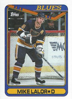 #341 Mike Lalor - St. Louis Blues - 1990-91 Topps Hockey