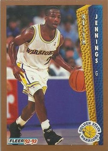 #341 Keith Jennings - Golden State Warriors - 1992-93 Fleer Basketball