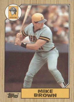 #341 Mike Brown - Pittsburgh Pirates - 1987 Topps Baseball