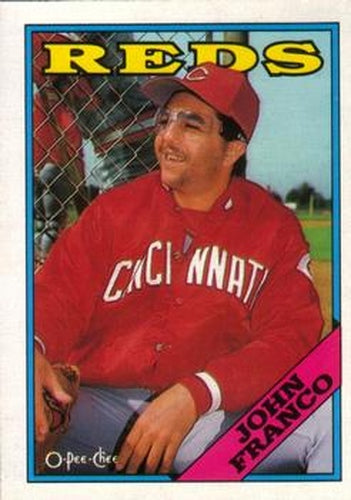 #341 John Franco - Cincinnati Reds - 1988 O-Pee-Chee Baseball