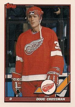 #341 Doug Crossman - Detroit Red Wings - 1991-92 Topps Hockey