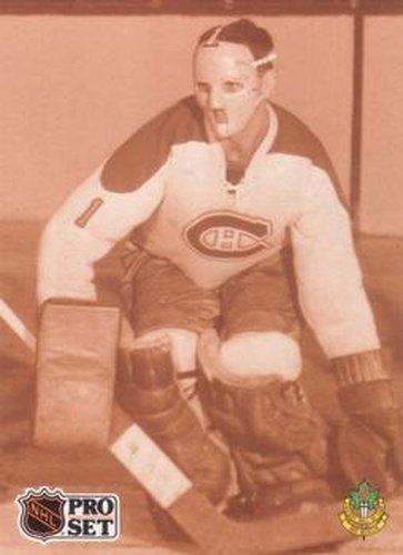 #341 Jacques Plante - 1991-92 Pro Set Hockey