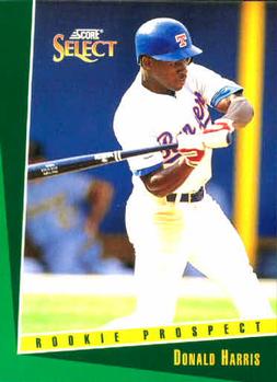 #341 Donald Harris - Texas Rangers - 1993 Select Baseball