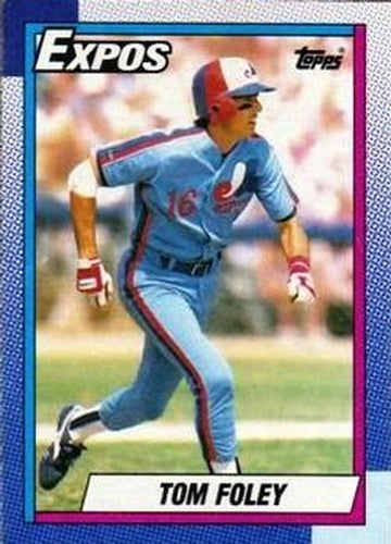 #341 Tom Foley - Montreal Expos - 1990 Topps Baseball