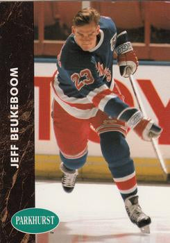 #341 Jeff Beukeboom - New York Rangers - 1991-92 Parkhurst Hockey