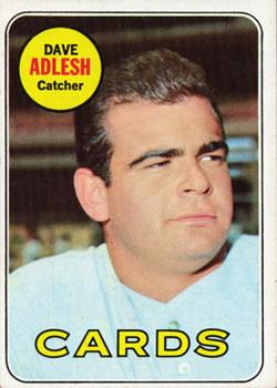#341 Dave Adlesh - St. Louis Cardinals - 1969 Topps Baseball