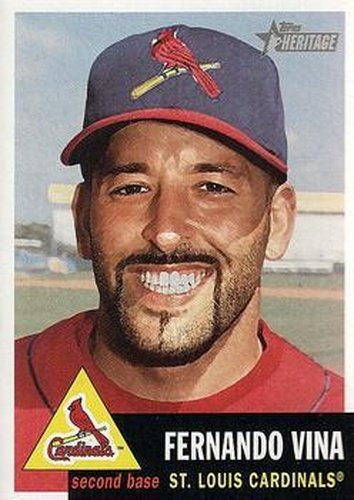 #341 Fernando Vina - St. Louis Cardinals - 2002 Topps Heritage Baseball