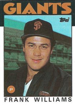 #341 Frank Williams - San Francisco Giants - 1986 Topps Baseball