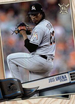 #341 Jose Urena - Miami Marlins - 2019 Topps Big League Baseball