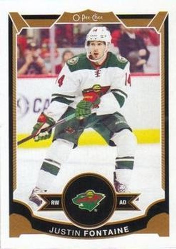 #341 Justin Fontaine - Minnesota Wild - 2015-16 O-Pee-Chee Hockey