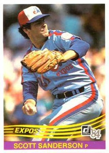 #341 Scott Sanderson - Montreal Expos - 1984 Donruss Baseball