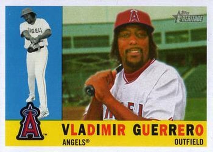 #341 Vladimir Guerrero - Los Angeles Angels - 2009 Topps Heritage Baseball