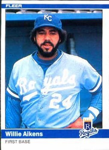 #341 Willie Aikens - Kansas City Royals - 1984 Fleer Baseball