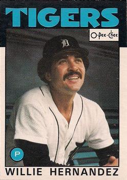 #341 Willie Hernandez - Detroit Tigers - 1986 O-Pee-Chee Baseball