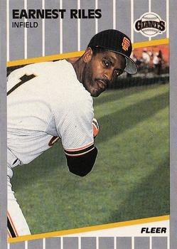 #341 Ernest Riles - San Francisco Giants - 1989 Fleer Baseball