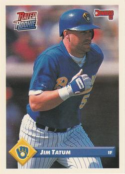 #341 Jim Tatum - Milwaukee Brewers - 1993 Donruss Baseball